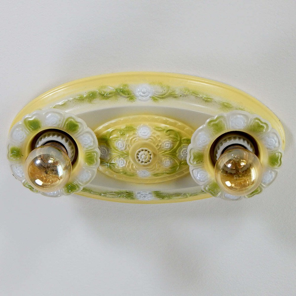 Antique Flush Mount Ceiling Pan Light Fixture