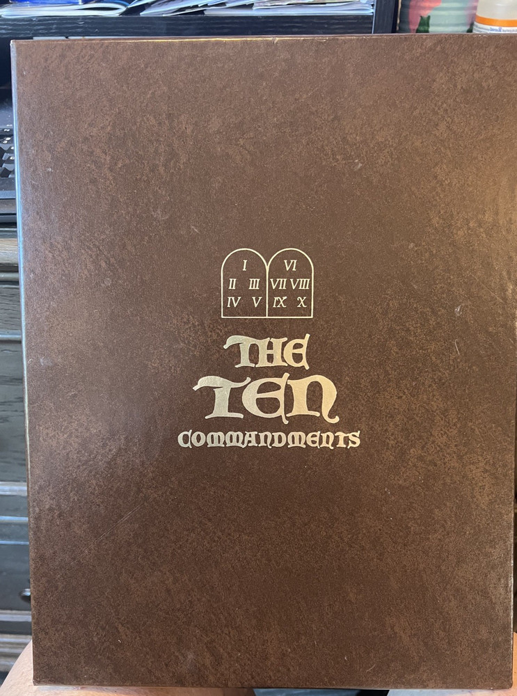 Hamilton Mint Ten Commandments Bronze Ingots with Case & Frame COA #0232/5000