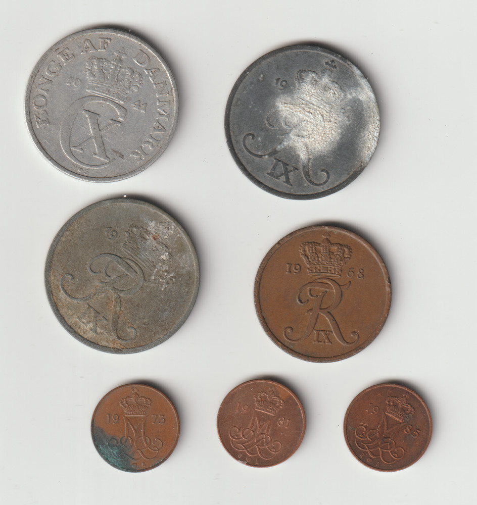 DENMARK ore,2ore,5&25 ORE-22 different types