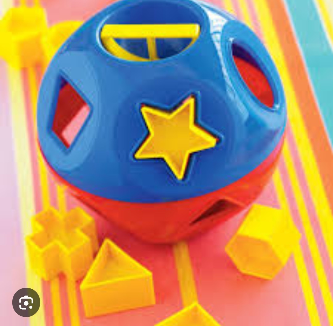 TUPPERWARE Shape O Ball Kids Hand Eye Coordination Learning TOY FREE KEYCHAIN