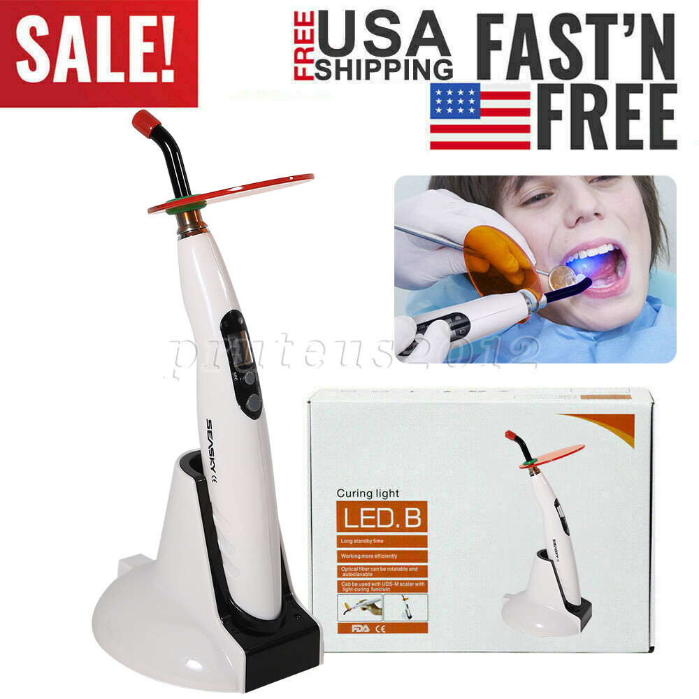 Woodpecker Style Wireless Cordless LED Dental Curing Light Lamp Teeth Whitening