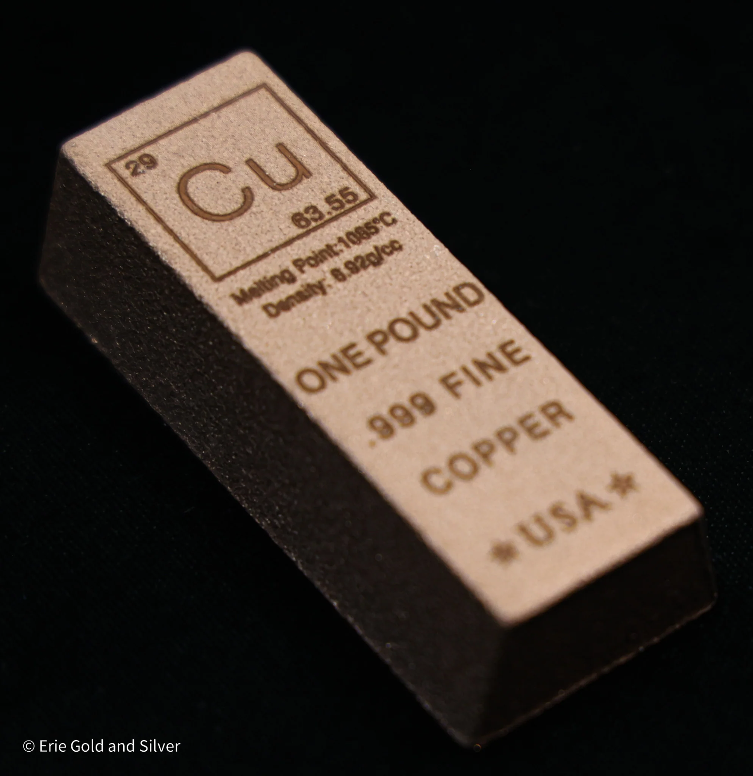 1 Pound lb Copper Trapezoid Ingot Element Design