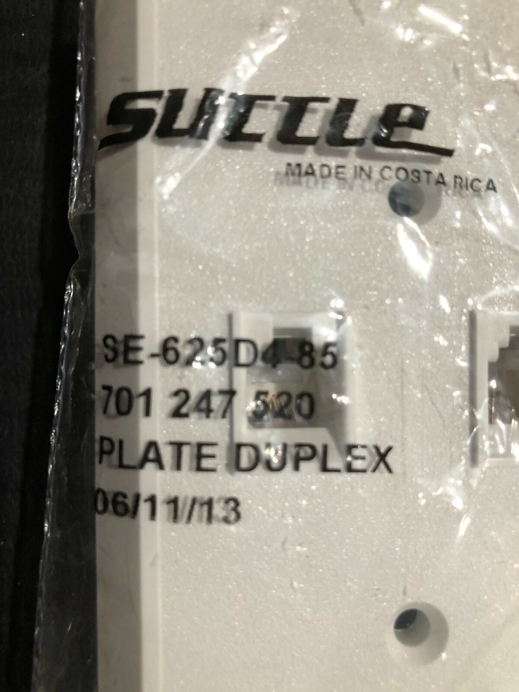 Suttle Plate Duplex SE-625D4-85 Communication Circuit Accessory, NEW