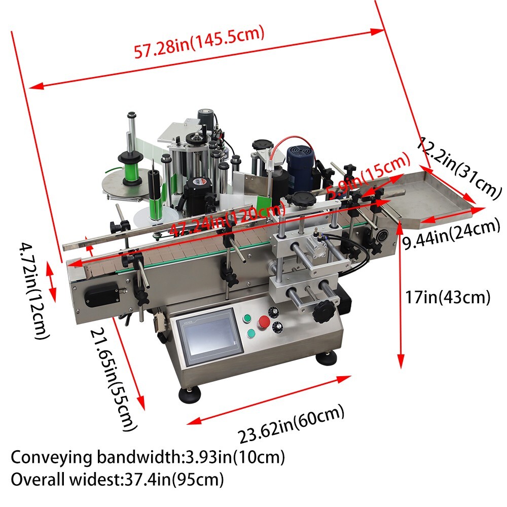 110V Full Auto Round Bottle Label Applicator with Coding Machine 20-30PCS/min