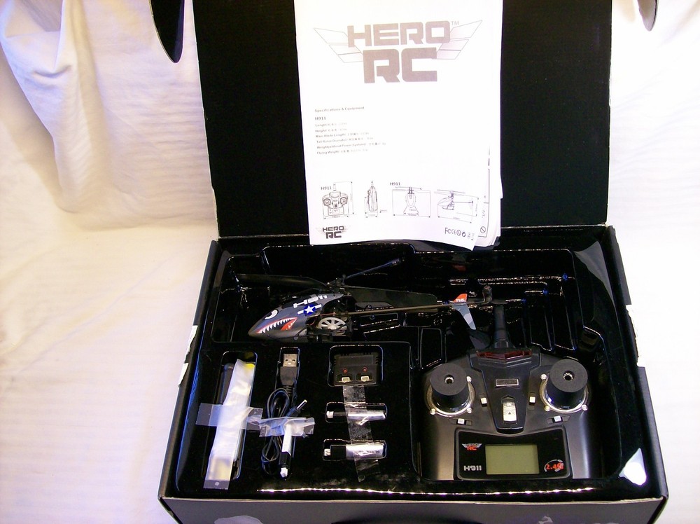 Hero RC H911 4 CH Helicopter, Barely Used, Tested