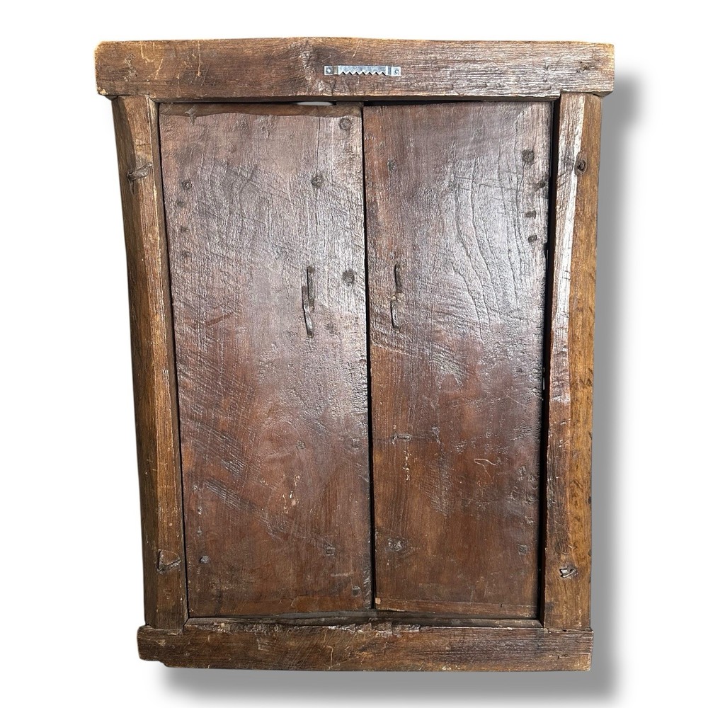 Antique Wooden Wall Décor Window Panel With Frame Original Old Hand Crafted