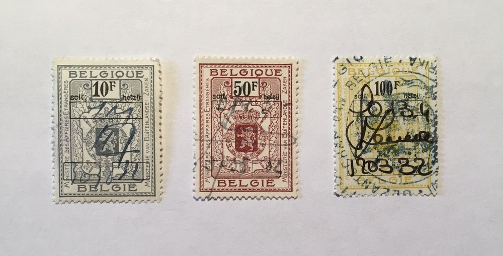 3 Consular stamps Belgium