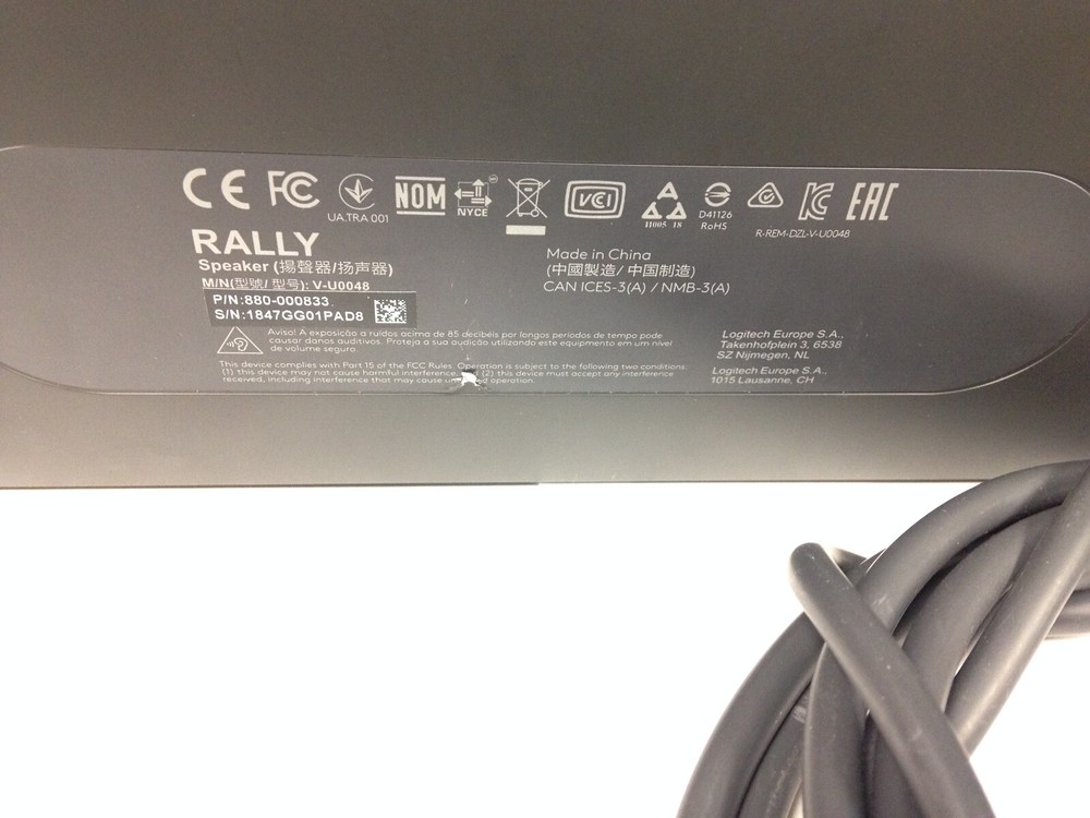 Logitech Rally Left Speaker V-U0048 TESTED WORKS READ DESCRIPTION