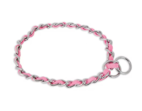 Petmate Comfort Chain Training Collar(Pink, Black) Decrease pet's risk of injury