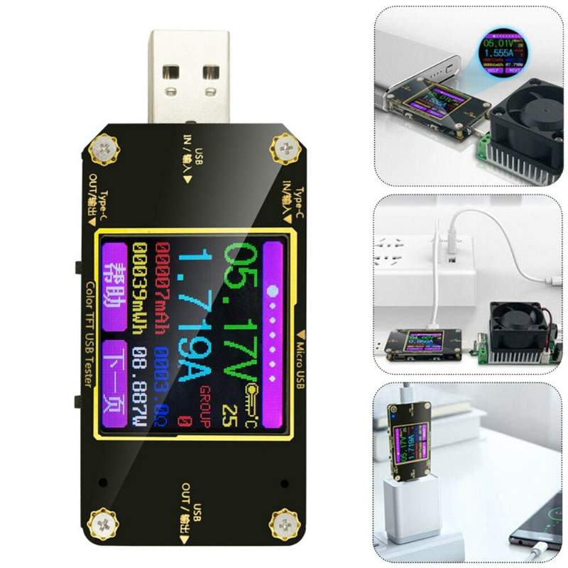 USB Power Meter Tester LCD Display Current Multimeter Voltmeter Detectors NEW US