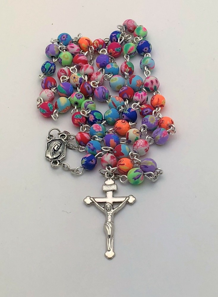 Fimo Polymer Clay Catholic Rosary Beads