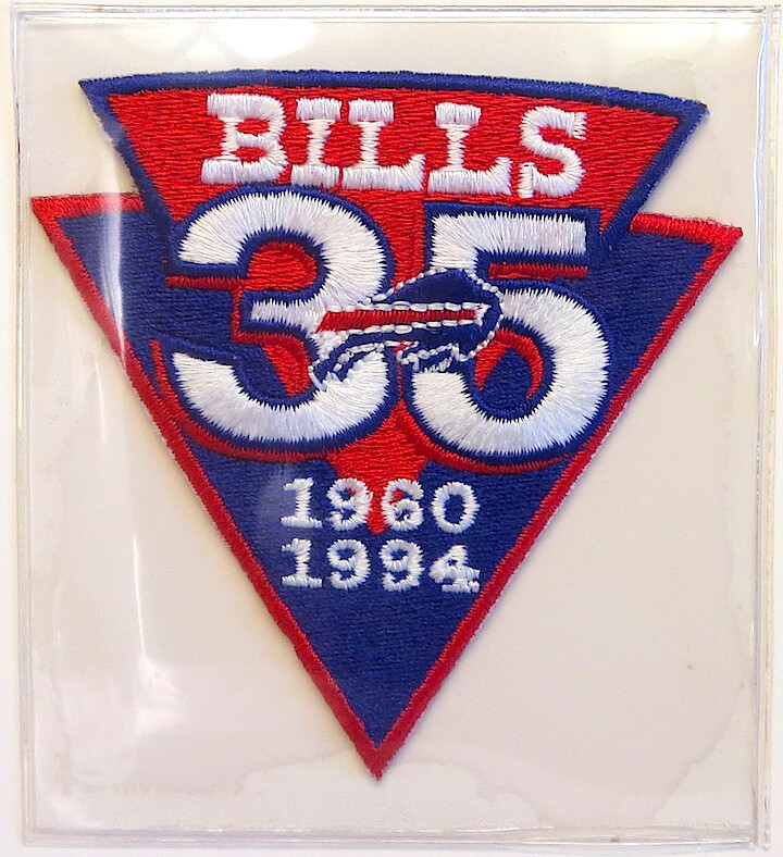 BUFFALO BILLS 35th ANNIVERSARY NFL TEAM PATCH Willabee Ward PATCH ONLY Worn 1994