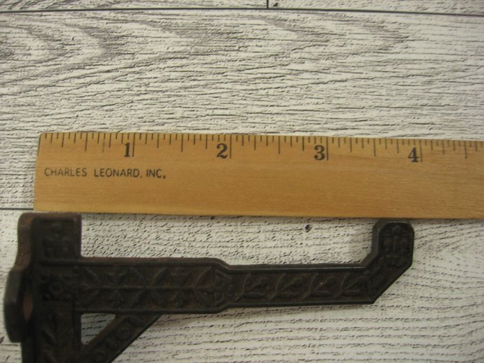 Antique Victorian Cast Double Coat & Hat Hook Wall Mount Embossed