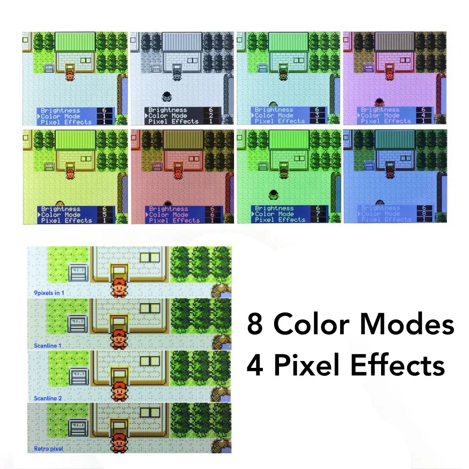 Gameboy Color 2.45" IPS Backlight NO SOLDER True Drop in Kit for Game Boy GBC