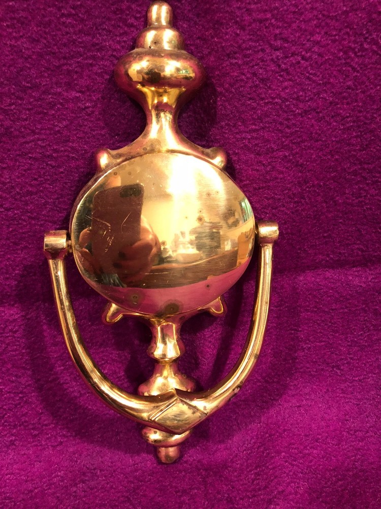Solid Brass Door Knocker Striker 9 in high Vintage