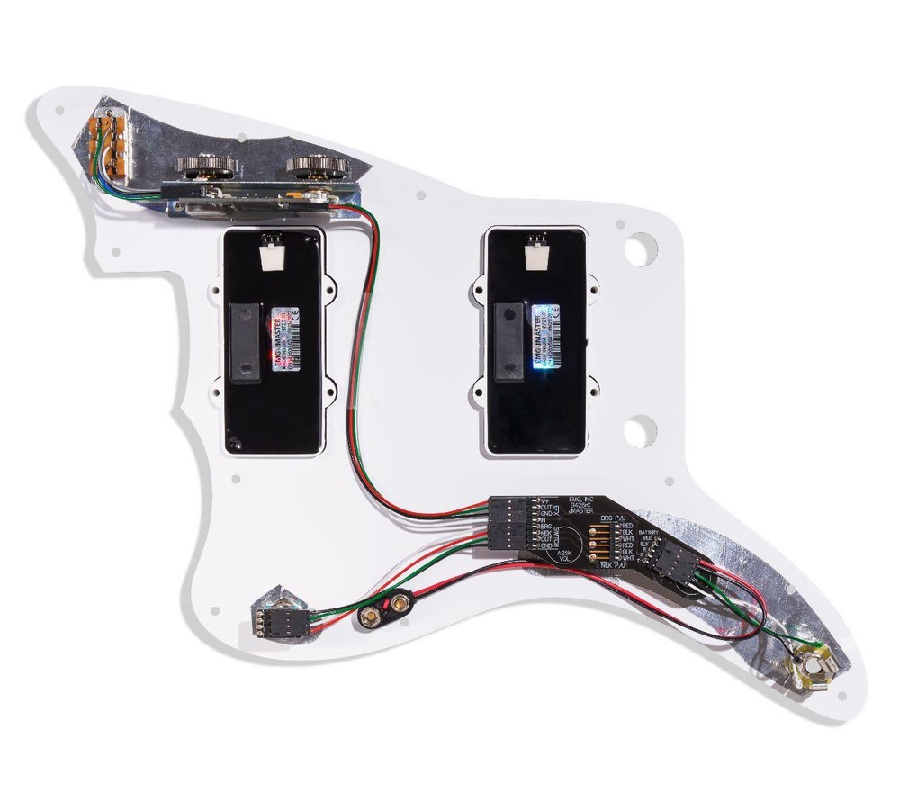 EMG JMaster System White- WBW 3 Ply Pickguard / White Pickups / White Knobs