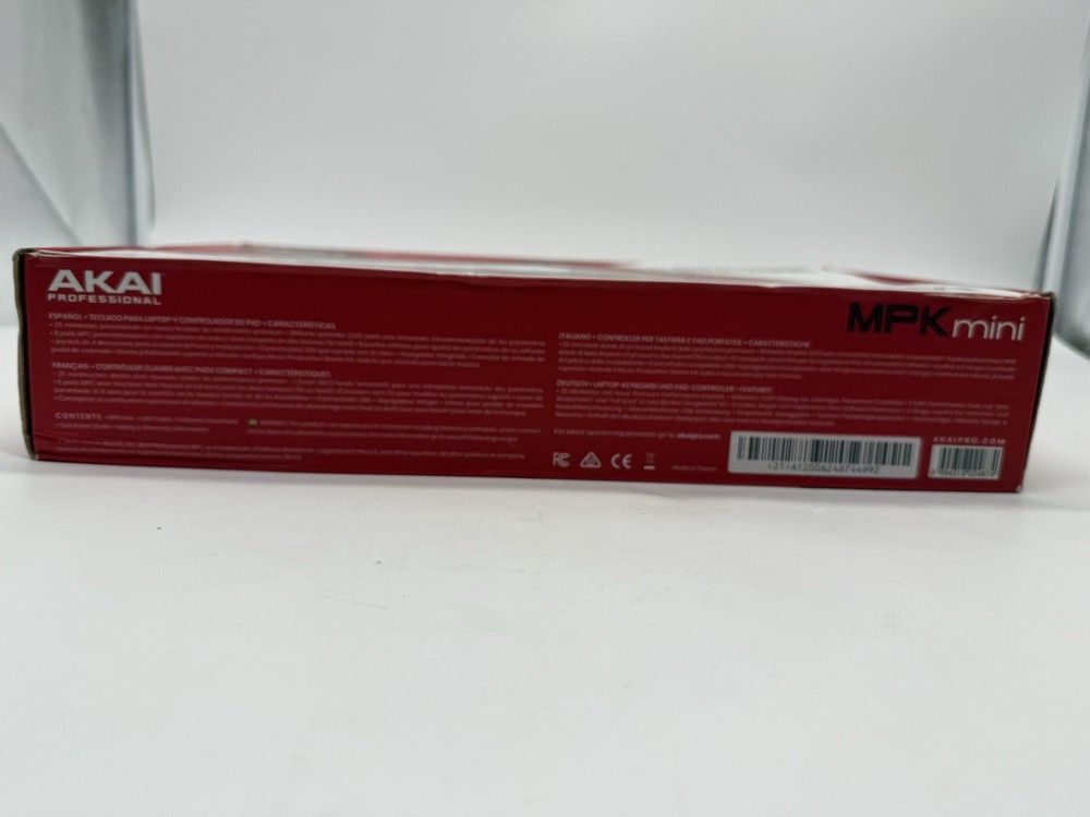Akai MPK Mini MK3 25 Key Electronic Keyboard Midi Controller Black/Red/White