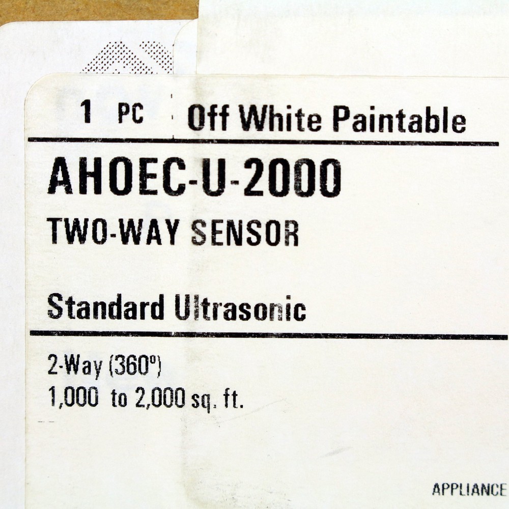 Cooper AH0EC-U-2000 White Paintable 360° 2-Way Ultrasonic Occupancy Sensor