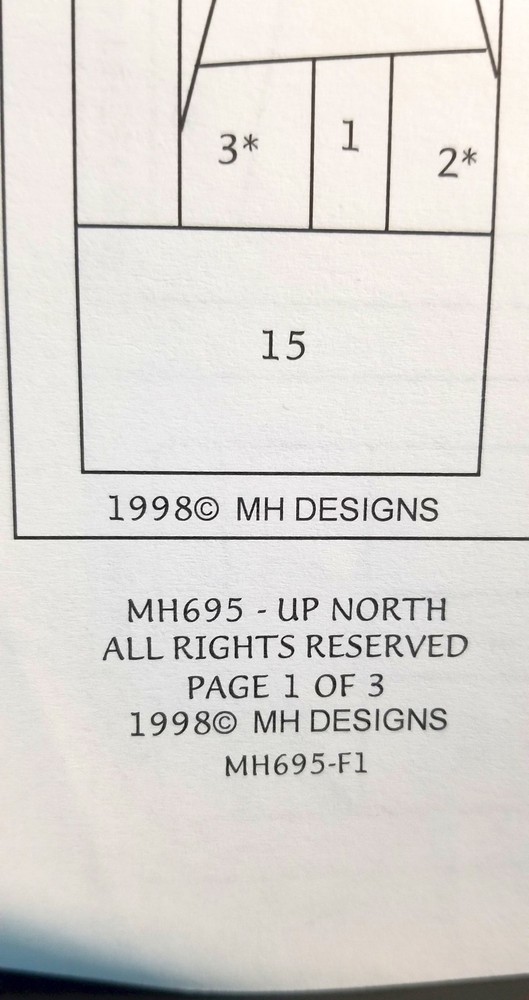 Up North Quilt Pattern - MH Designs #695 - Instructions & Pattern ONLY - 1998