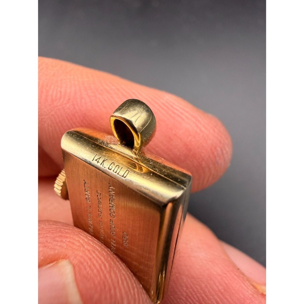 Rare Hamilton Lapel Pin 14k Solid Gold Watch - 1950