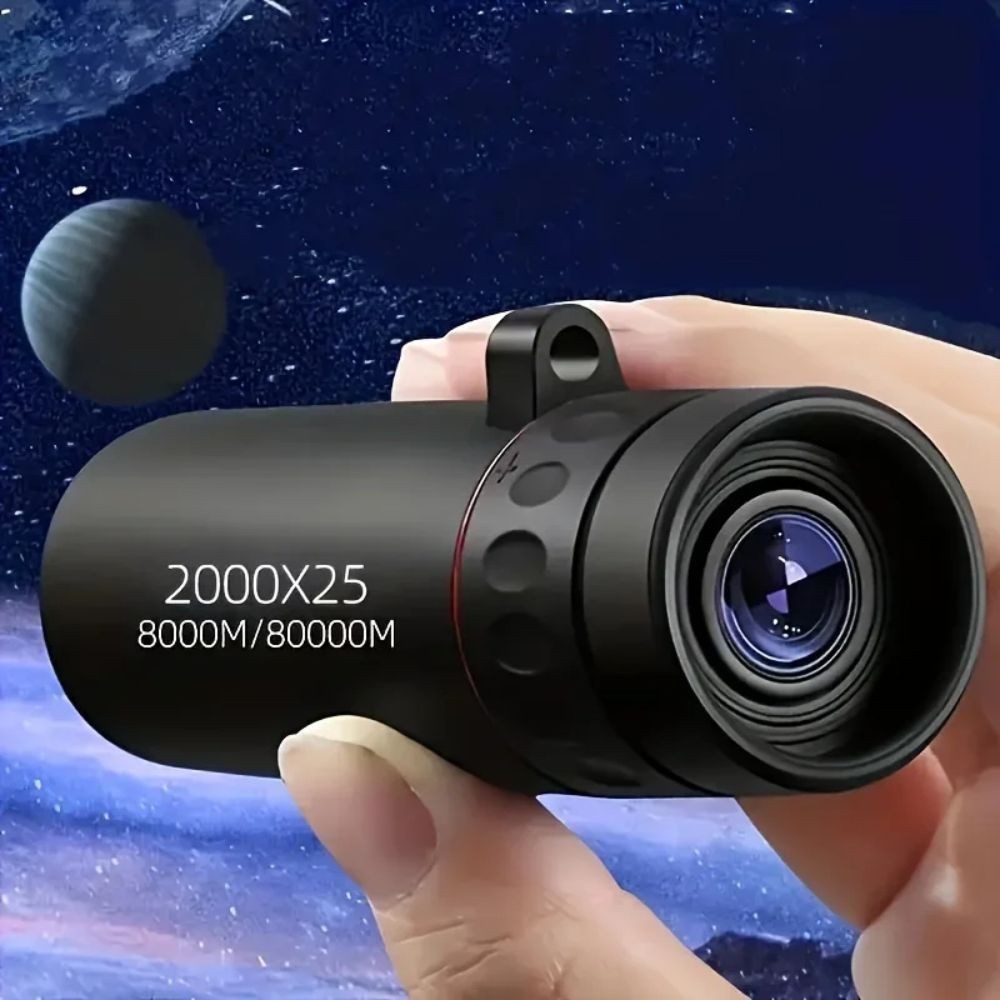 2pcs 2000X25 Hd Monocular Telescope Compact, Portable Scope For Hunting Travel