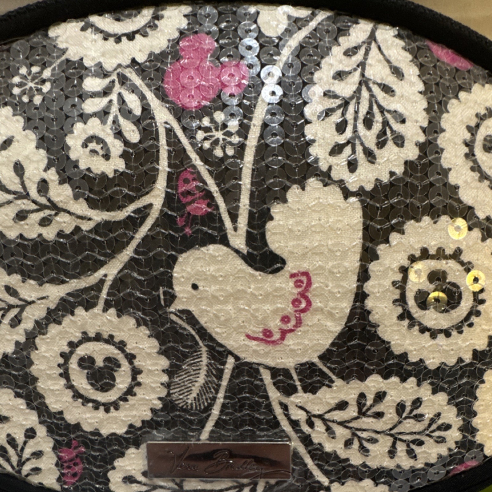 Vera Bradley Disney Mickey Mouse Small Crossbody Bag Black White Pink RARE