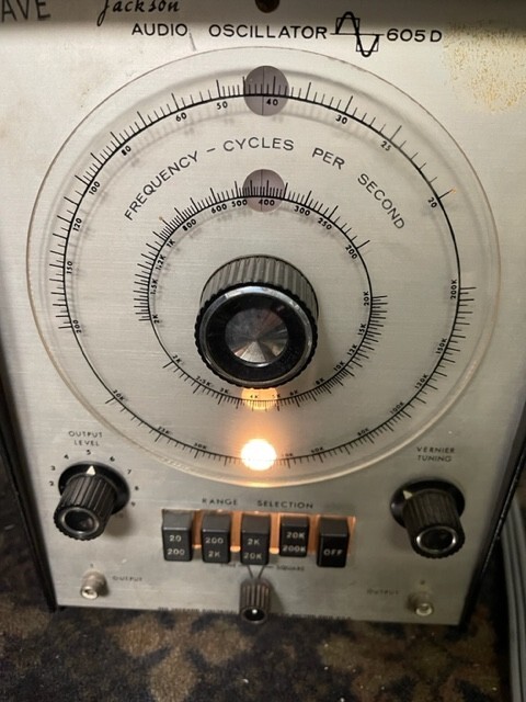 Jackson Audio OSCILLATOR Model 605D with Vacuum Tubes