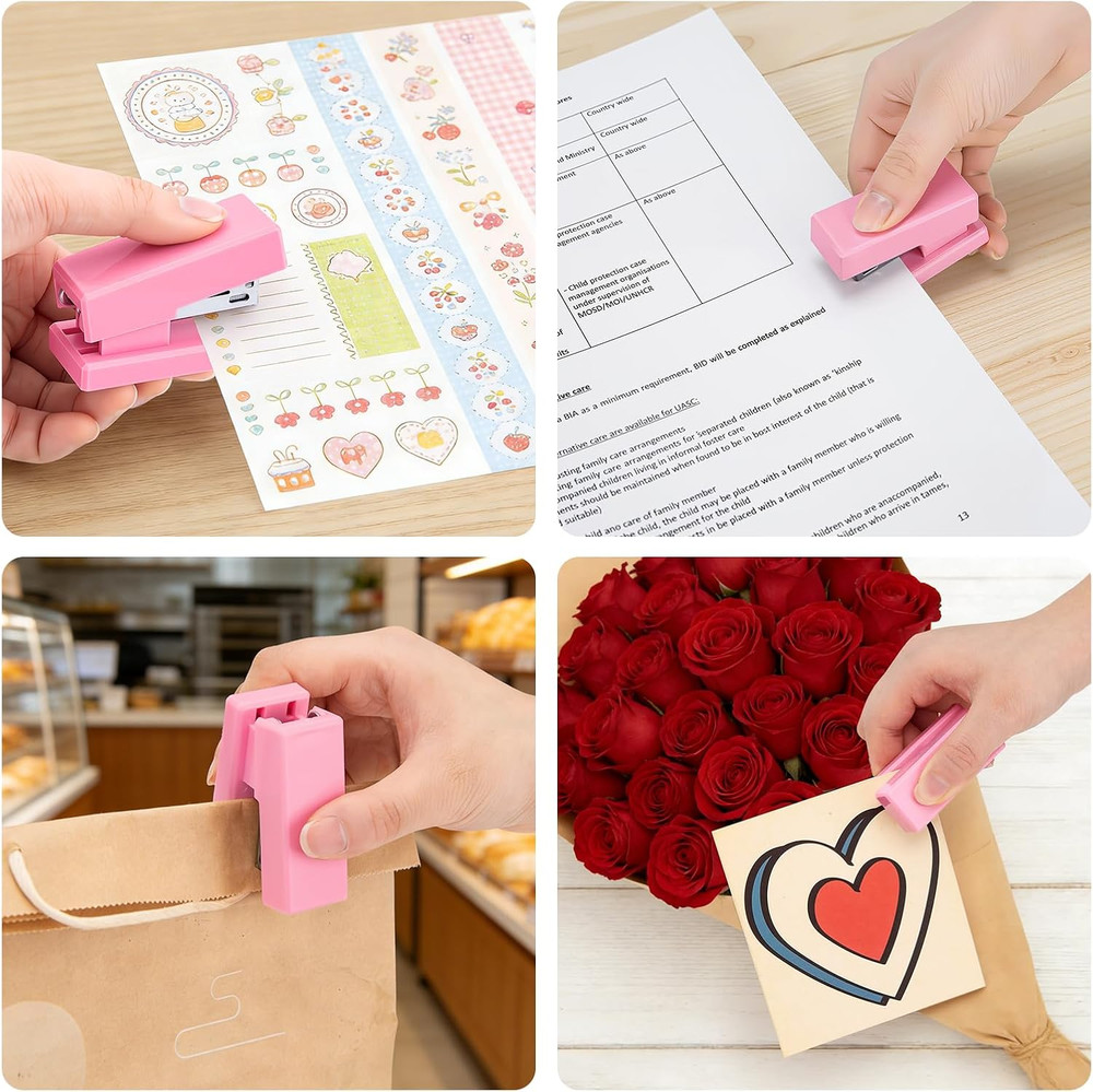 Mini Stapler with 2000 Staples, 30 Sheet Capacity, Jam-Free Small Desktop Staple