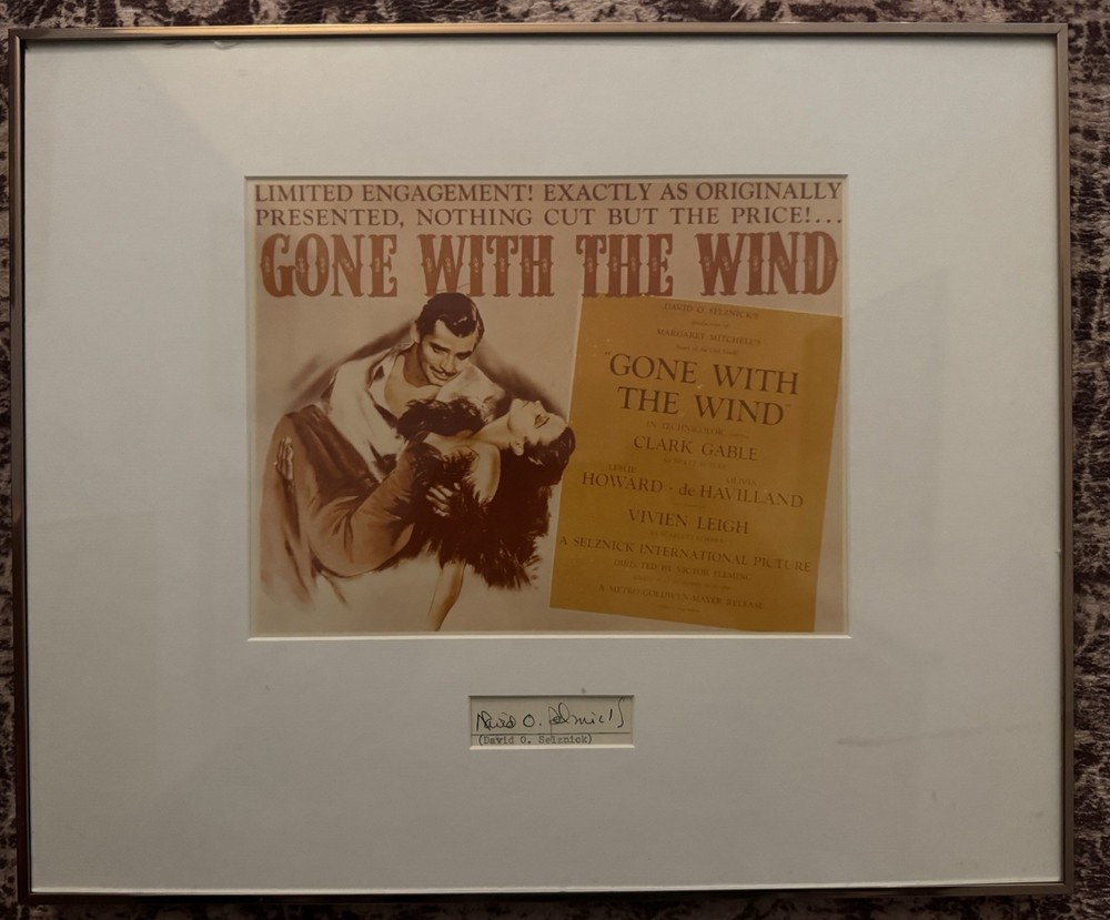David O Selznick Authentic Signature