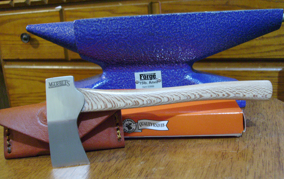 Marbles Axe Mini Salesman sample size Hickory handle leather Sheath