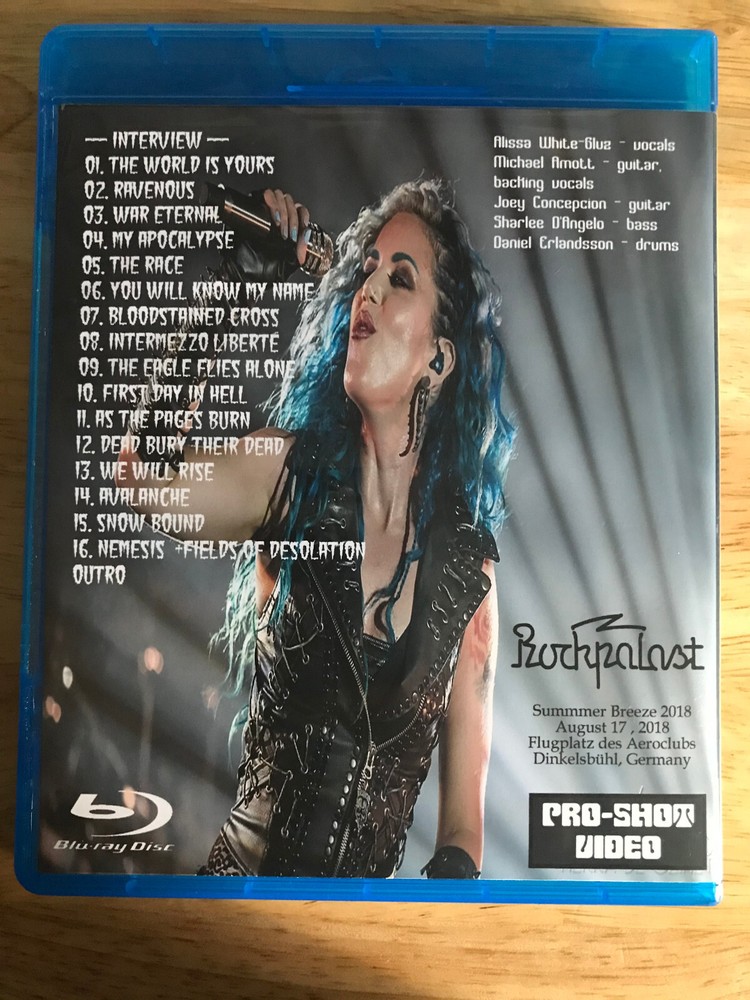 Arch Enemy - Live at Sumner Breeze 2018 Blu-ray Alissa White-Gluz Jeff Loomis