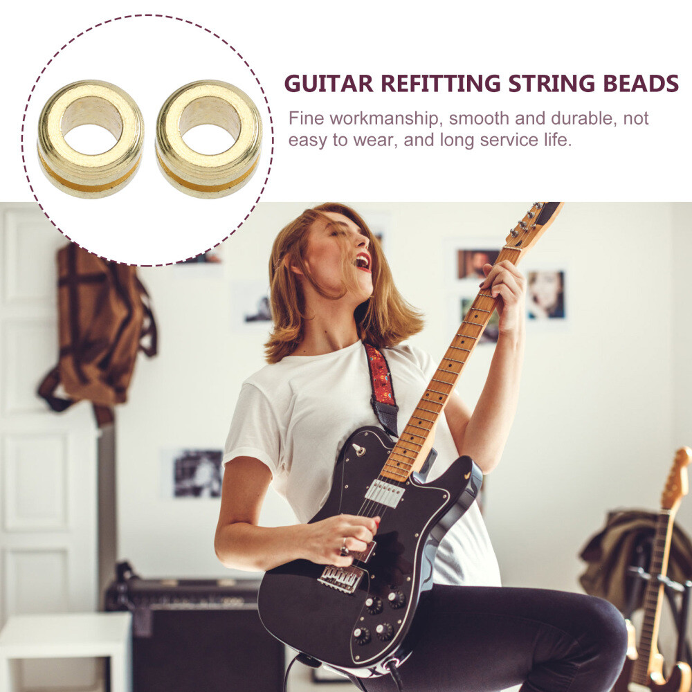 10 Pcs Guitar String Bead Ukulele String Bead Part Guitar Pegs