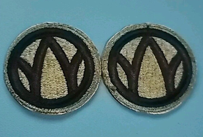 89th Infantry Division Patch-Cut Edge-Snow Back-Thickened Lines-WW-II ( 1 Patch)