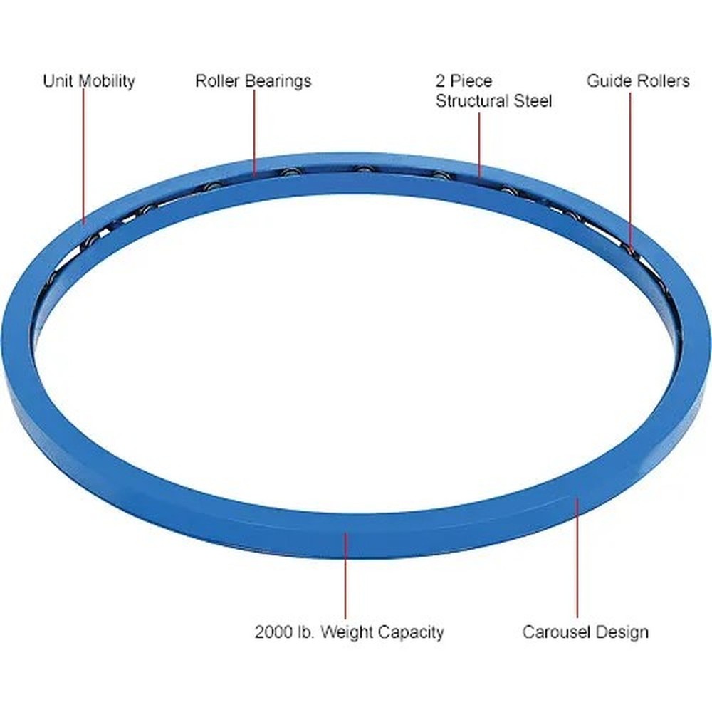 Pallet & Skid Carousel Turntable Rotating Ring 2000 Lb. Capacity
