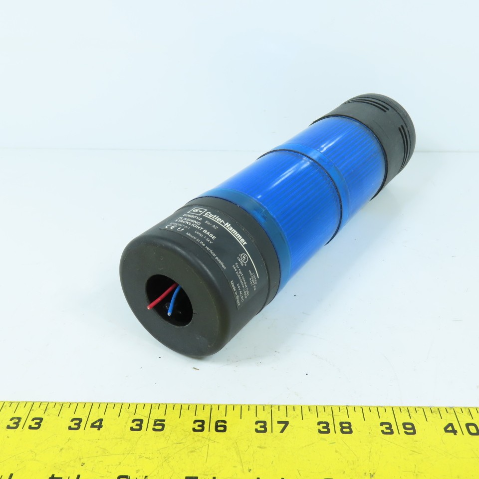 Eaton Cutler Hammer E26BFV2 SerA2 Blue Flashing Warning Stacklight 24V AC/DC
