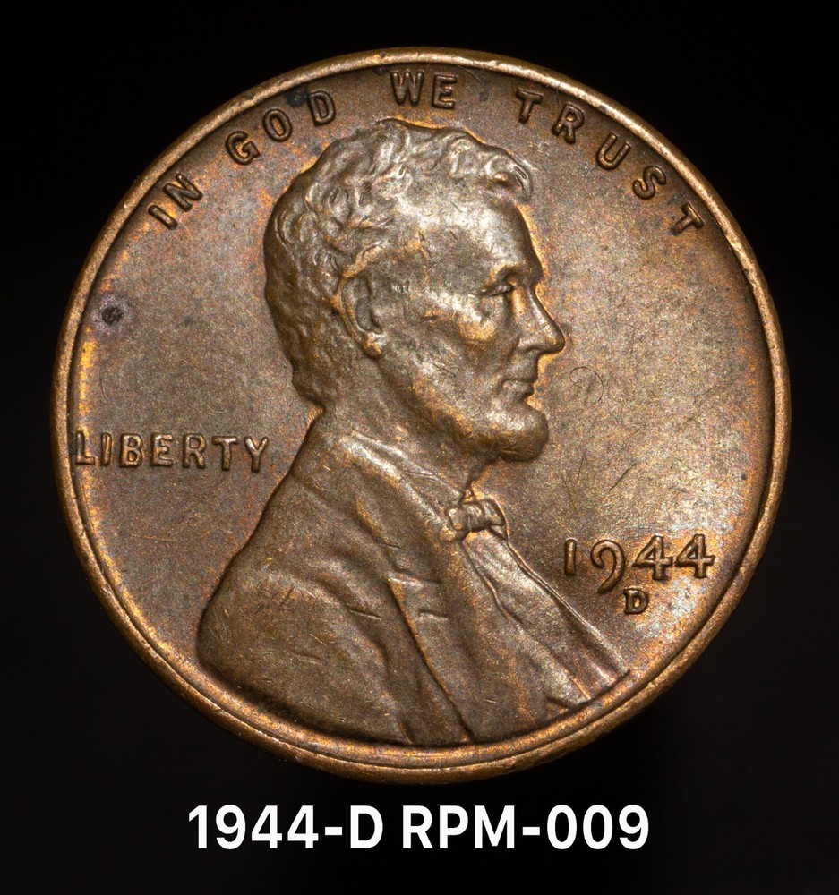 MAJOR ERROR! 1944 D/D RPM#009 NICE RE-PUNCHED MINTMARK ERROR!!!!!!!!!!