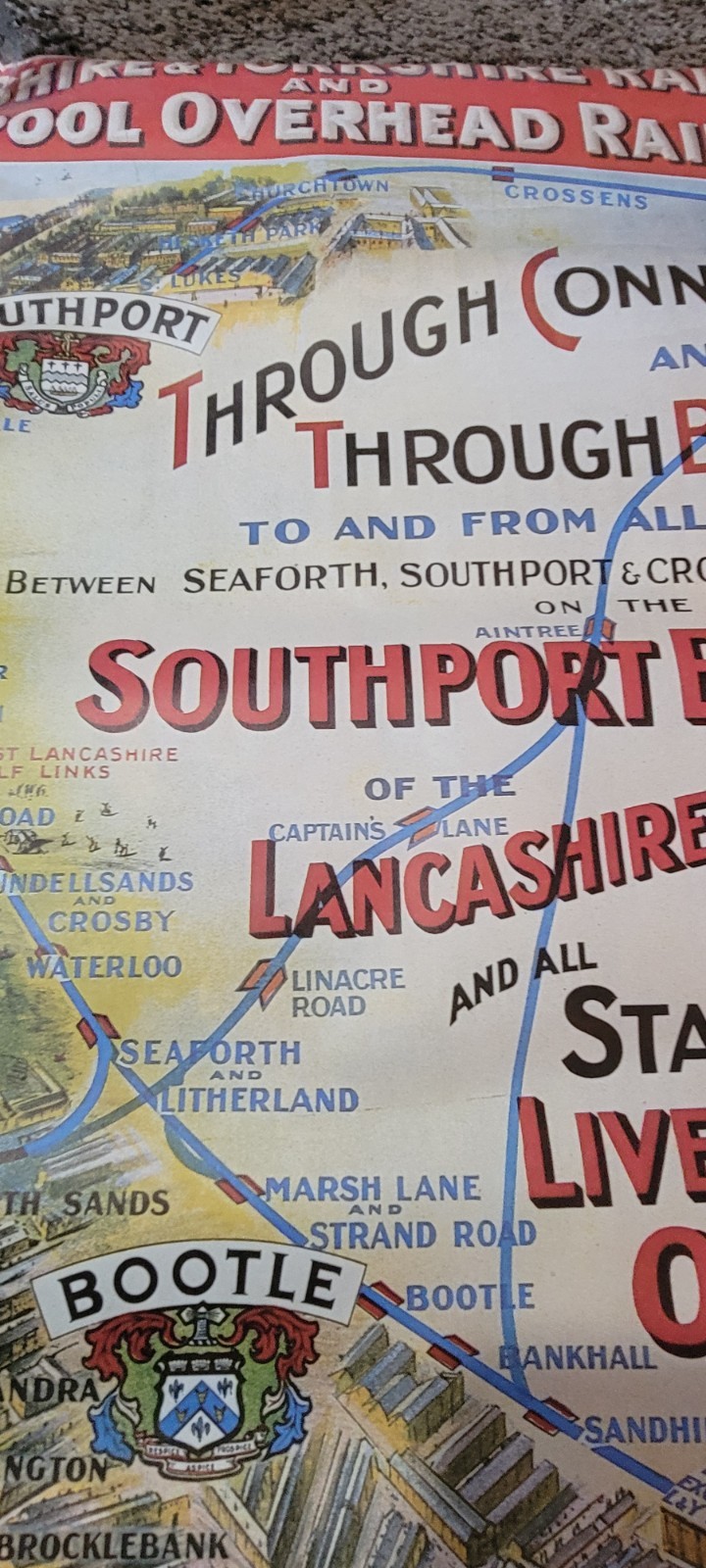 The Liverpool Overhead Railway Poster Lancashire Yorkshire Southport 2/79