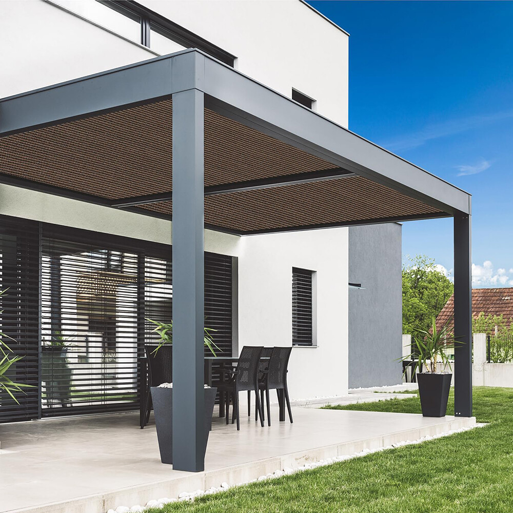 90% Patio Sun Shade Cloth Privacy Screen Pergola Car Ports Canopy With Grommets