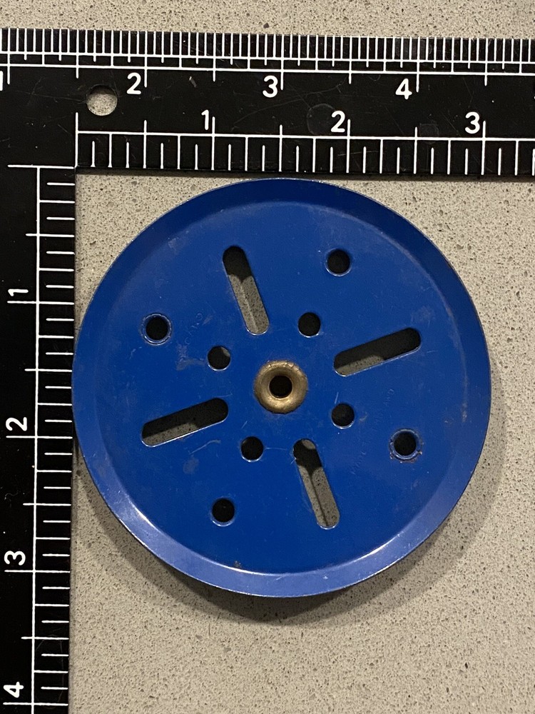 Meccano 3” Pulley Blue