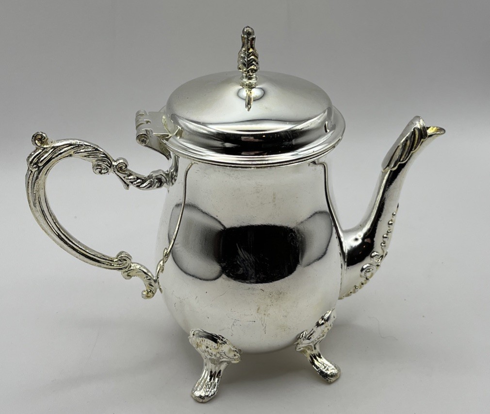 Vtg Godinger Silver Art Co. Silver Plated 4 Pc. Miniature Coffee Set