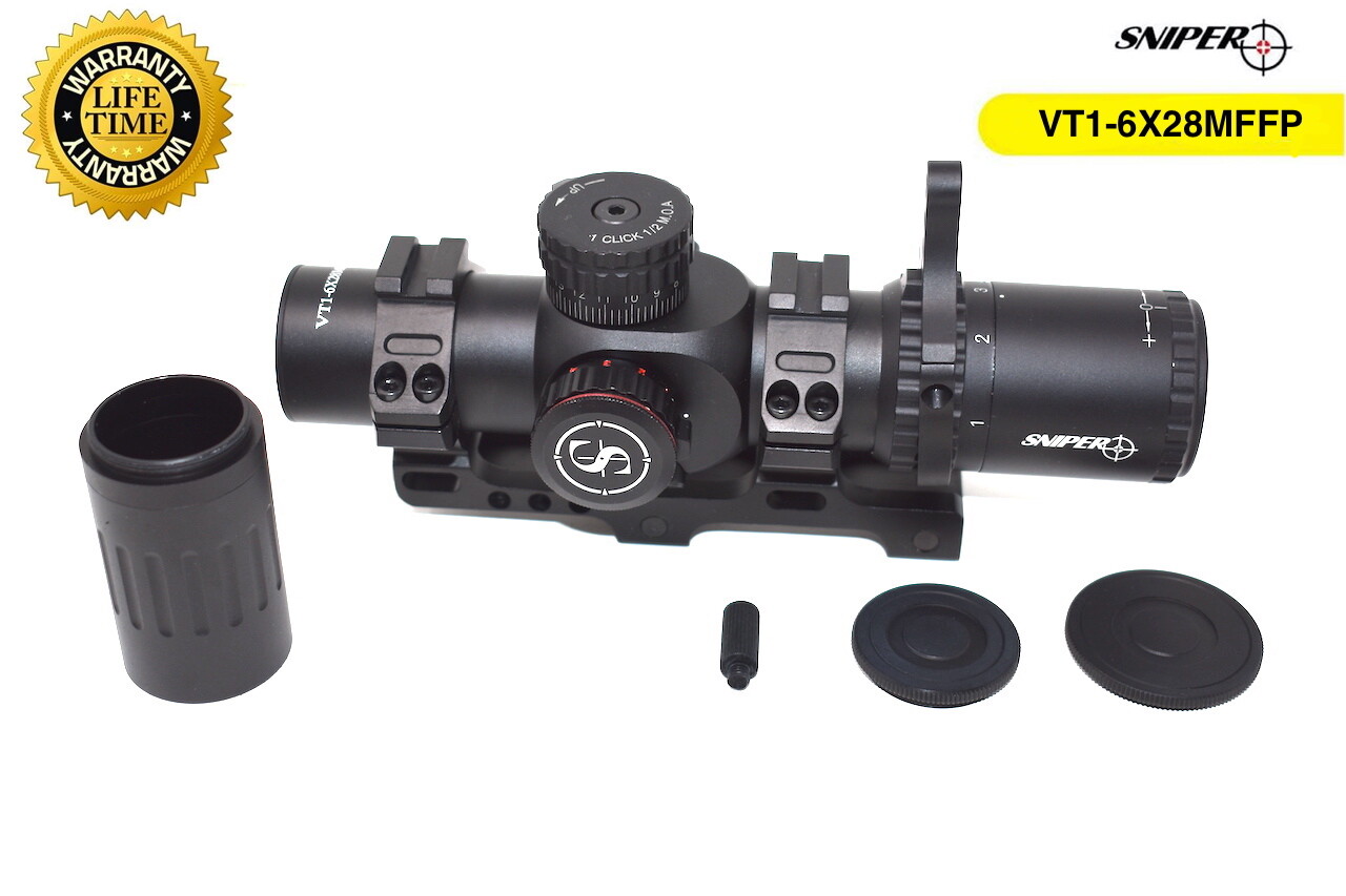 Sniper VT1-6x28 FFP First Focal Plane Compact Rifle Scope 35mm Tube See VIDEO