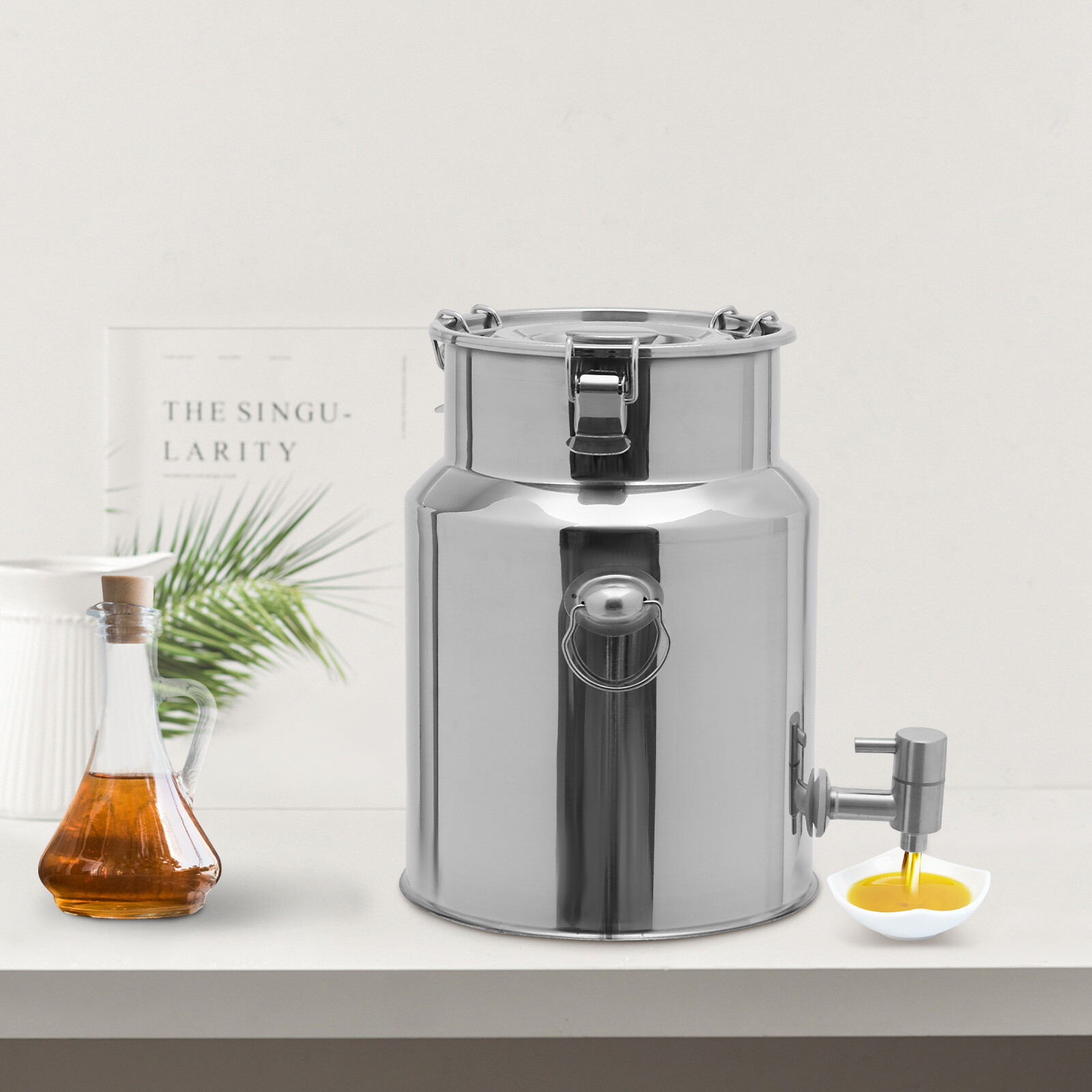 Beverage Drink Dispenser 304 Stainless Steel Milk Can Milk Transport Barrel