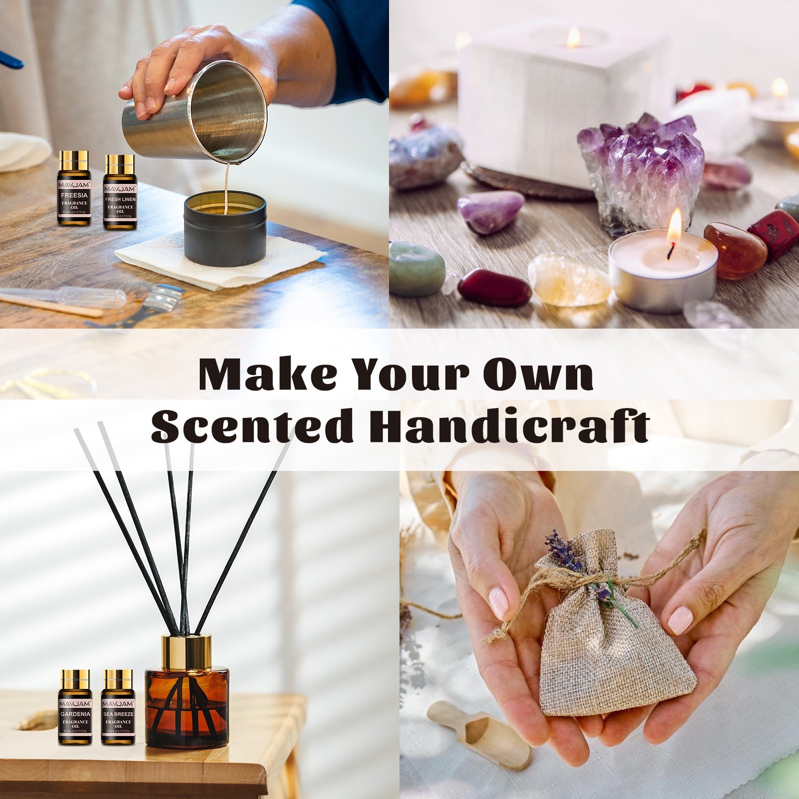 MAYJAM 20Pcs Fragrance Oil Gift Set for Candle Soap Incense Making Scented Oils