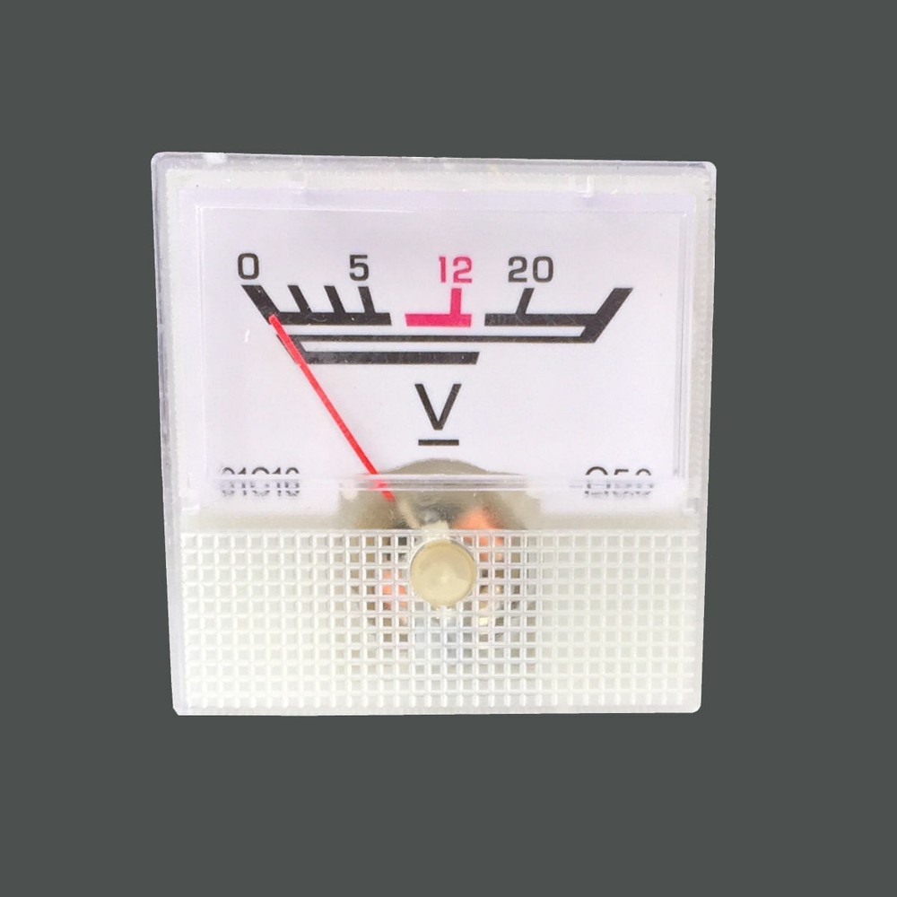 DC/AC 0-20V Class 5.0 Accuracy Square Plastic Panel Meter Voltmeter 5PCS