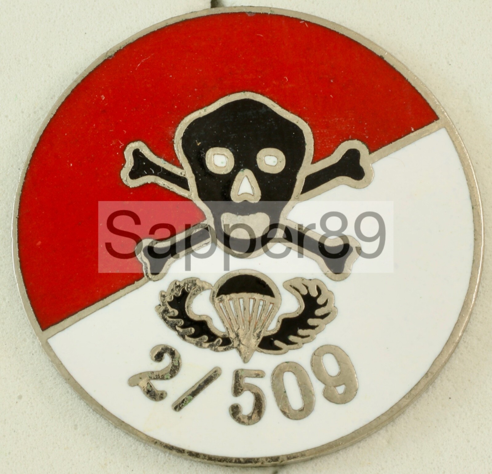 2nd Battalion, 509th Infantry Regiment (ABN) Crest DI/DUI CB Aresta HM