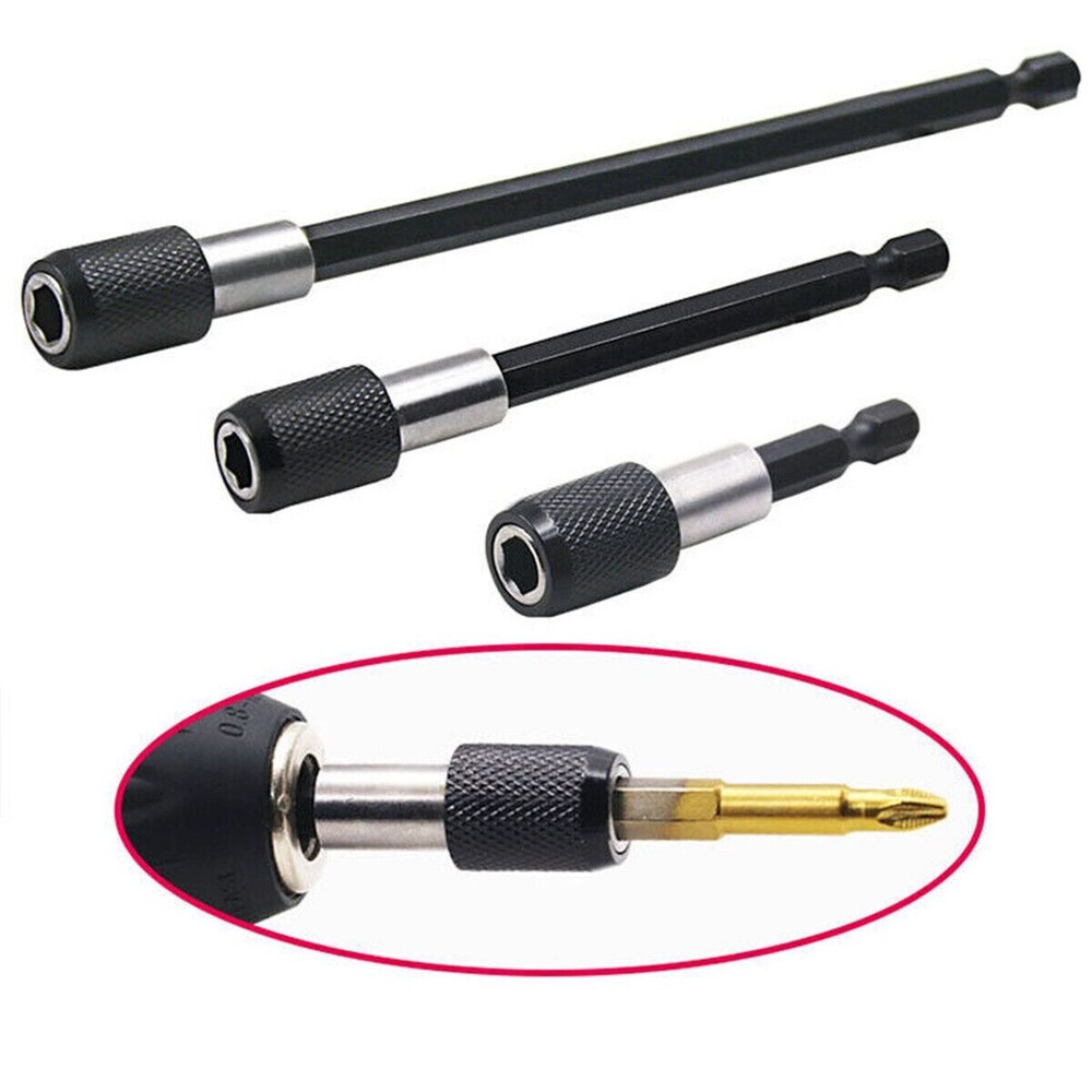 4PC Extension Screwdriver Drill Bit Flexible Shaft Holder Impact Driver Tool Set