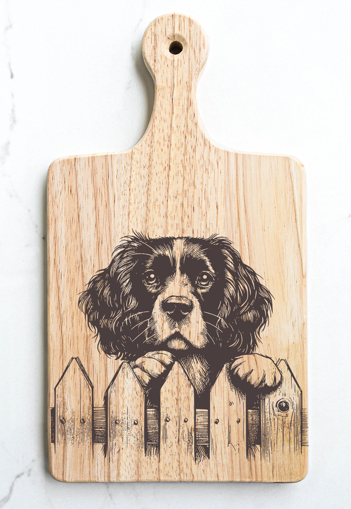 Springer Spaniel Cutting Cheese Board