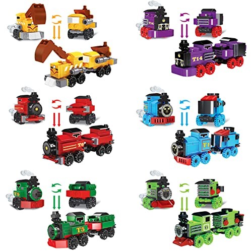 WODMAZ 12PCS PreFilled Easter Eggs with Train Building Blocks, Easter Egg