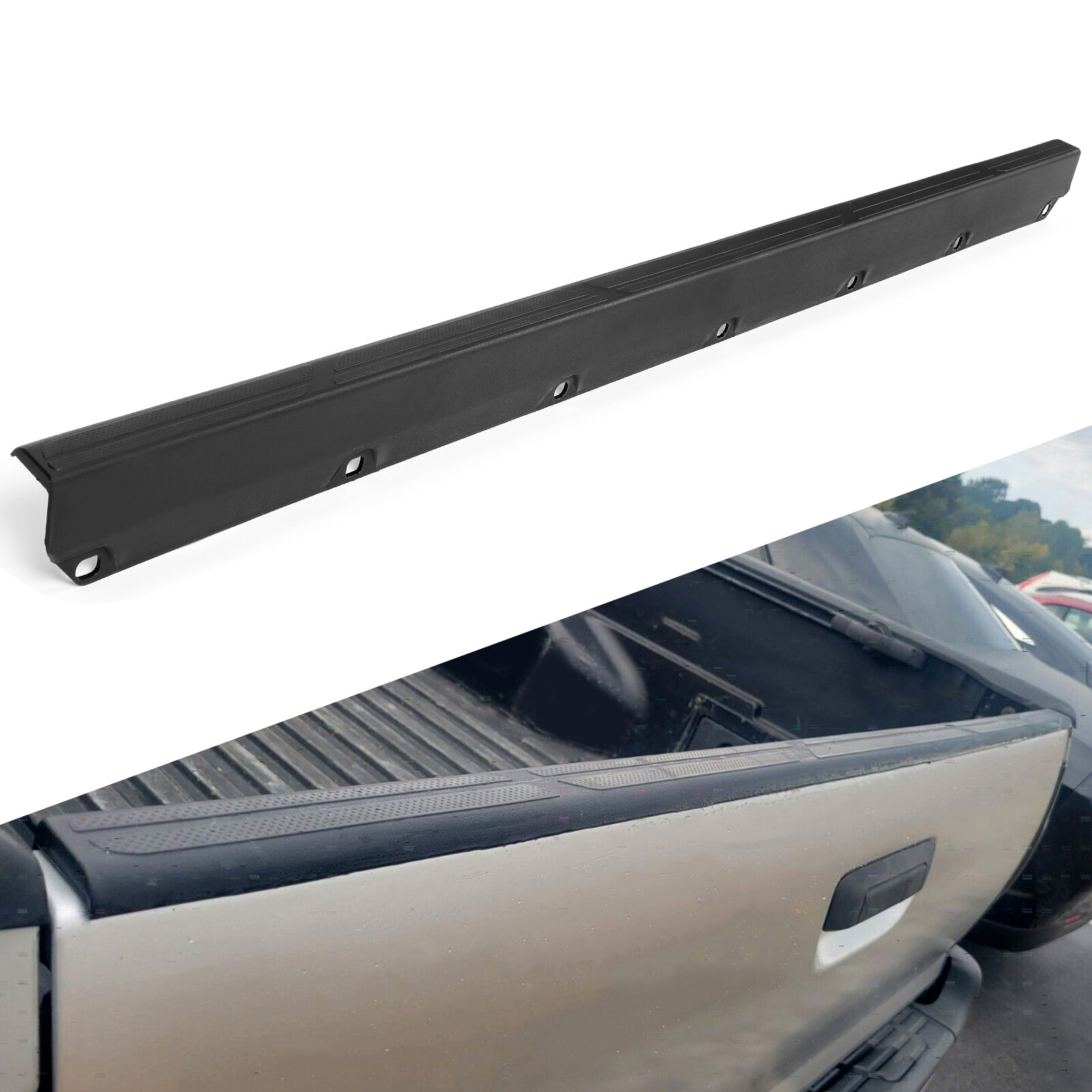 For Toyota Tacoma 2005-2015 Tailgate Molding Protector Cover Top Cap ABS Black