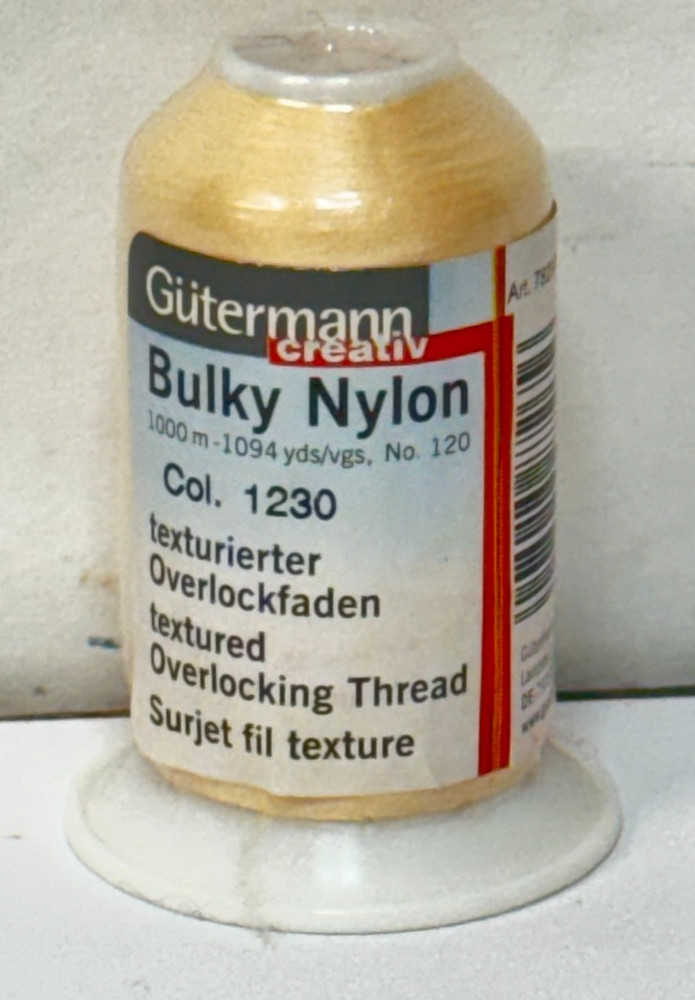 Gutermann Bulky Nylon Thread Overlocking, Textured, 1230, 1000M